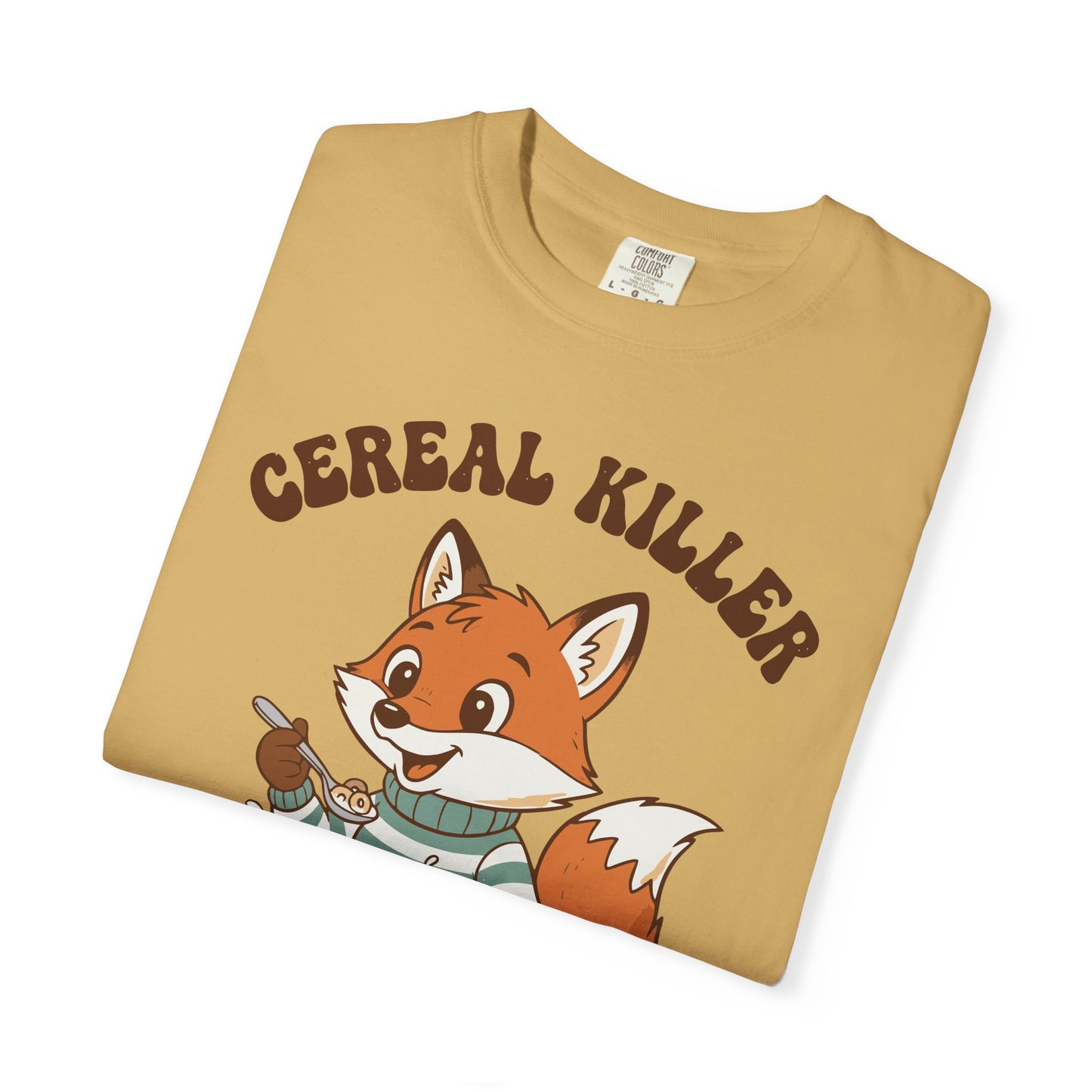 "Cereal Killer" T-Shirt — Cute Fox Eating Cereal Graphic Tee