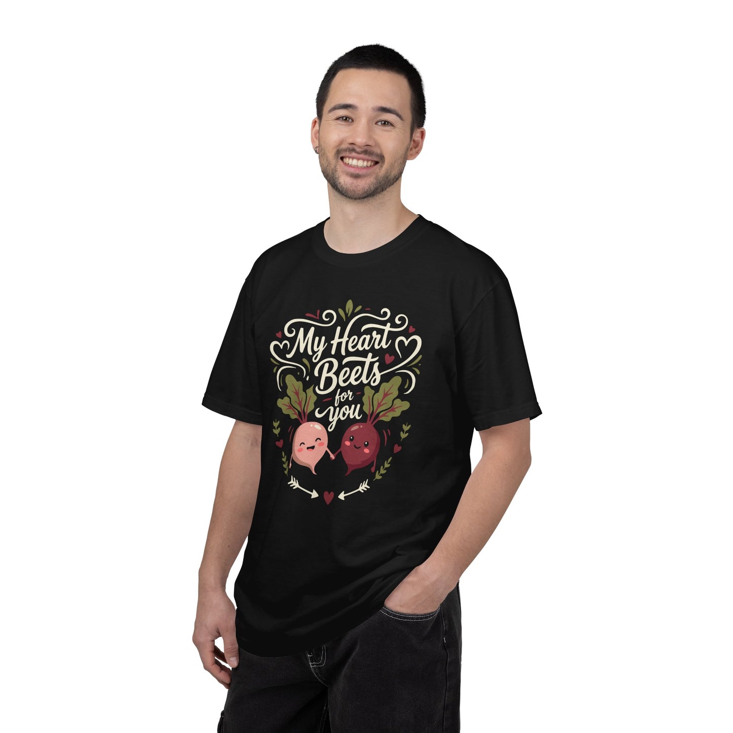 “My Heart Beets for You” T-Shirt — Cute Veggie Valentine Beet Couple Graphic Tee