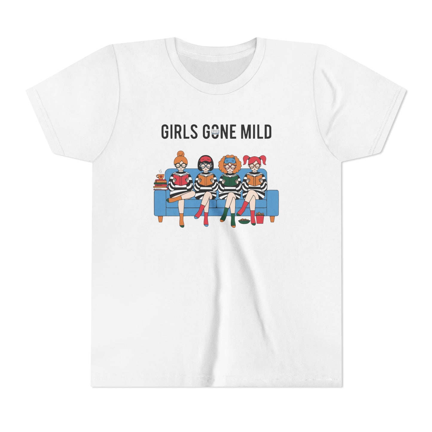 "Girls Gone Mild" Youth Tee – Cute Reading Club Graphic T-Shirt