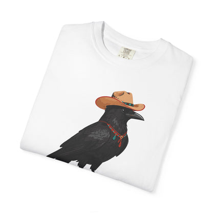 "Cawgirl" Couples Tee  — Western Raven Cowgirl Graphic T‑Shirt