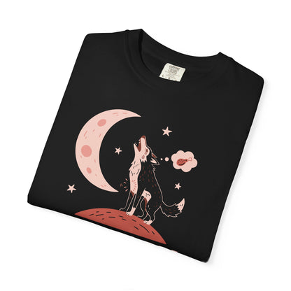 Hangry Like the Wolf T-Shirt — Cute Howling Wolf Graphic Tee