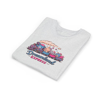"Dreamland Express" Youth Tee — Cute Train & Animal Crew Kids Shirt