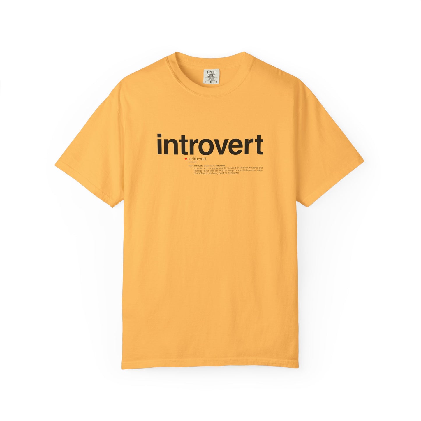 Introvert T-Shirt — "Introvert" Front + Nutrition Facts Back Graphic Tee
