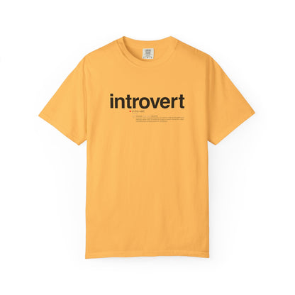 Introvert T-Shirt — "Introvert" Front + Nutrition Facts Back Graphic Tee