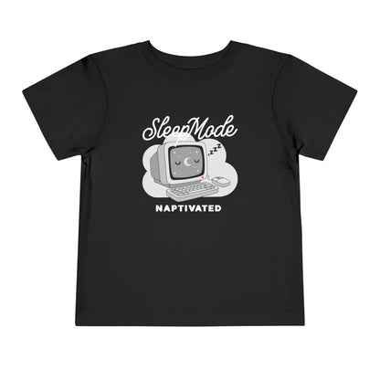"Sleep Mode Naptivated" Toddler Tee — Cute Vintage Computer Nap T-Shirt