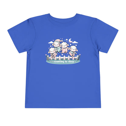 "Counting to Sleep" Toddler Tee — Cute Sleepy Sheep Bedtime Shirt