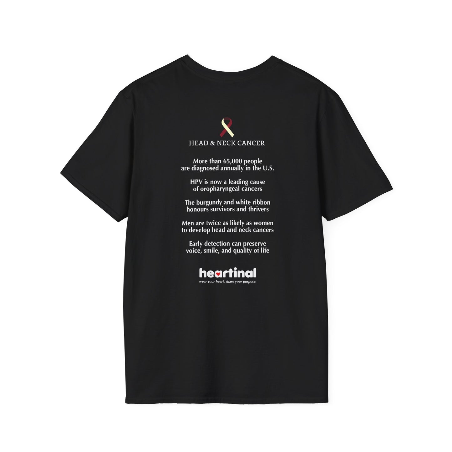 Ivory Burgundy Strong T-Shirt — Head & Neck Cancer Fight Club Awareness Tee