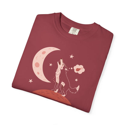 Hangry Like the Wolf T-Shirt — Cute Howling Wolf Graphic Tee