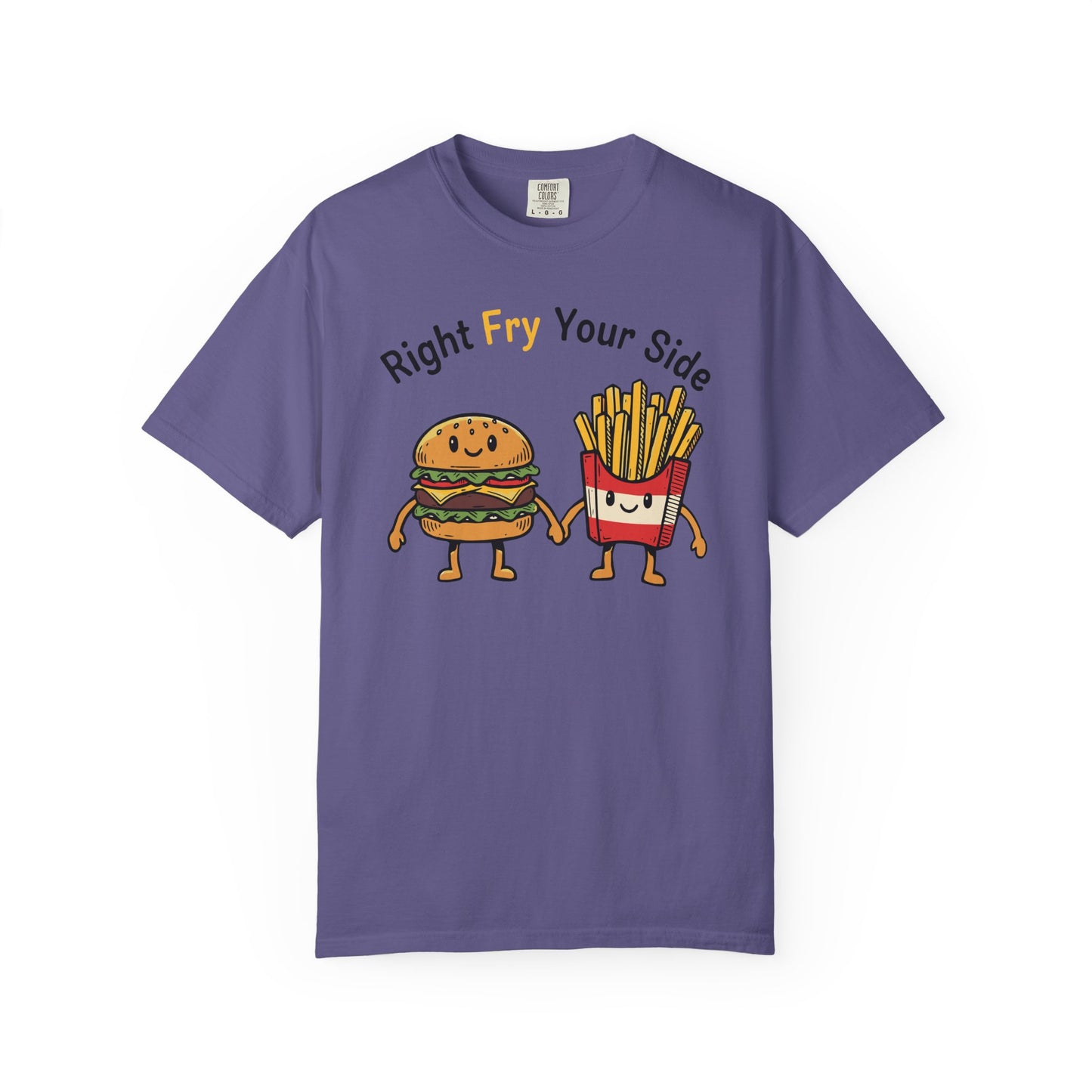 Right Fry Your Side Burger & Fries T-Shirt - Cheeseburger French Fries Retro Tee