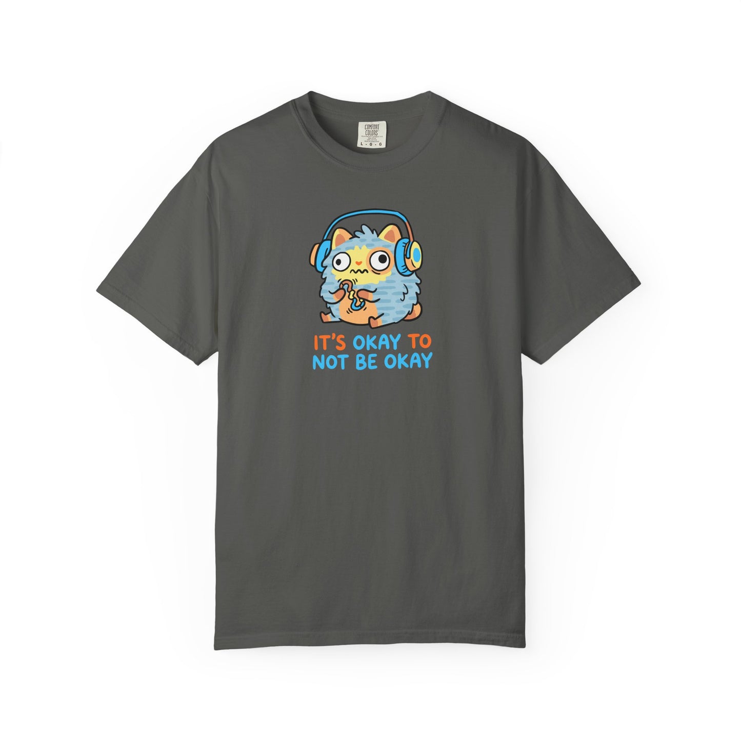 "It's Okay to Not Be Okay" Tee — Cute Cat Self-Care Mental Health Awareness T-Shirt