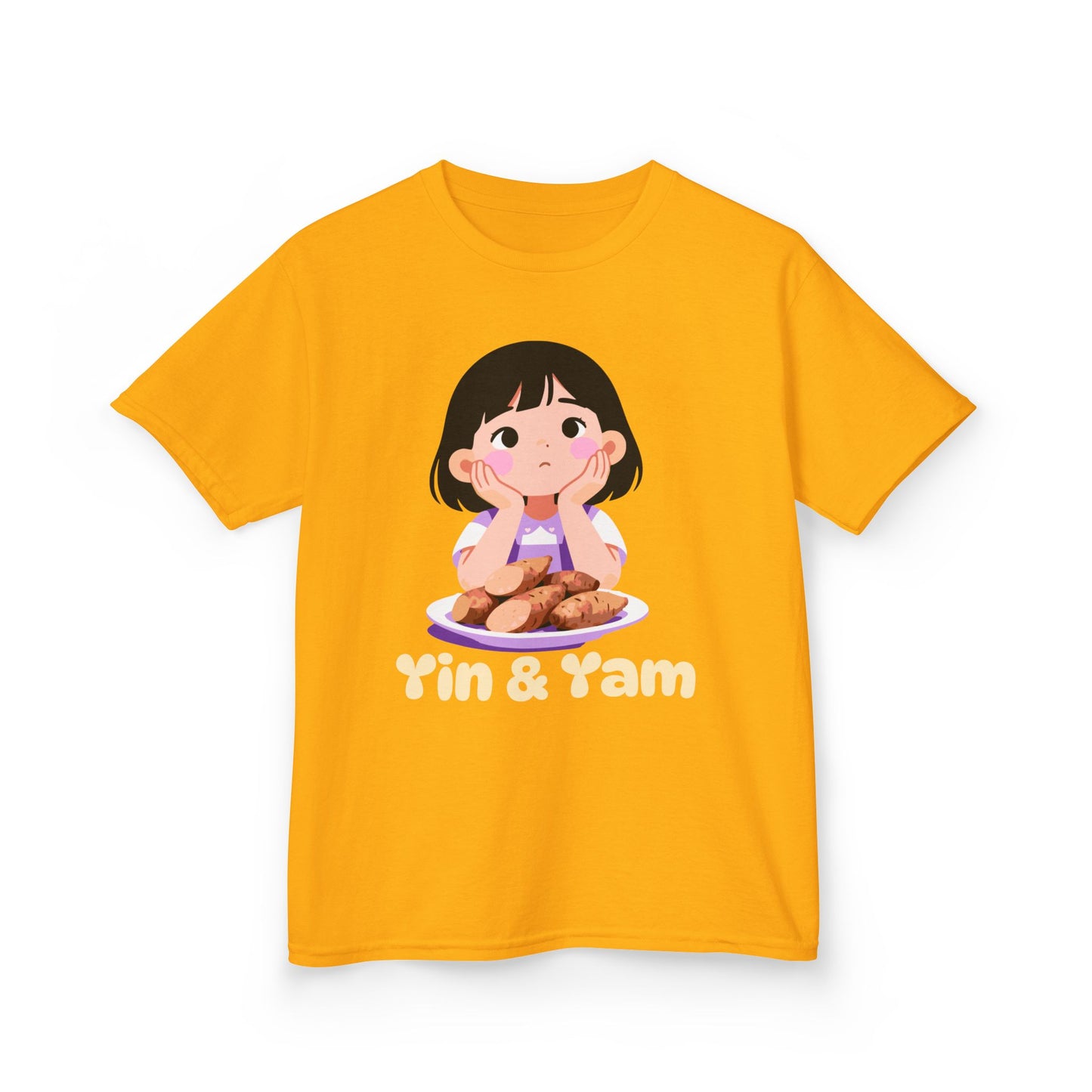 "Yin & Yam" Youth Tee — Cute Girl Sweet Potato Graphic Kids T‑Shirt