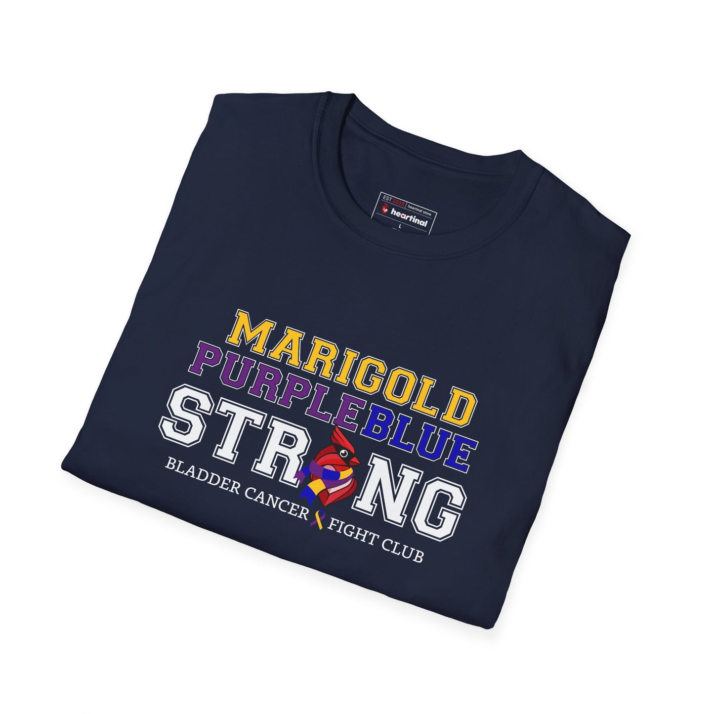 Marigold Purple Blue Strong T-Shirt — Bladder Cancer Awareness Fundraiser Tee