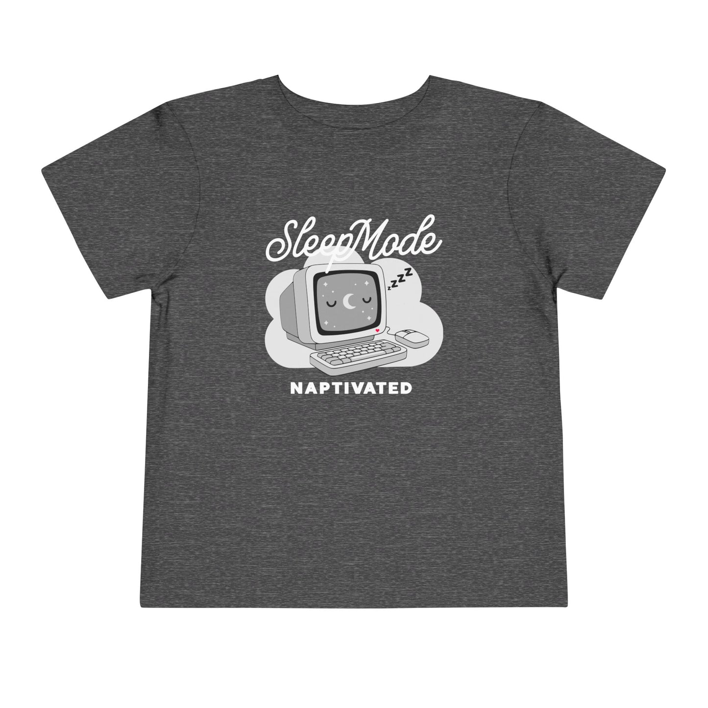 "Sleep Mode Naptivated" Toddler Tee — Cute Vintage Computer Nap T-Shirt