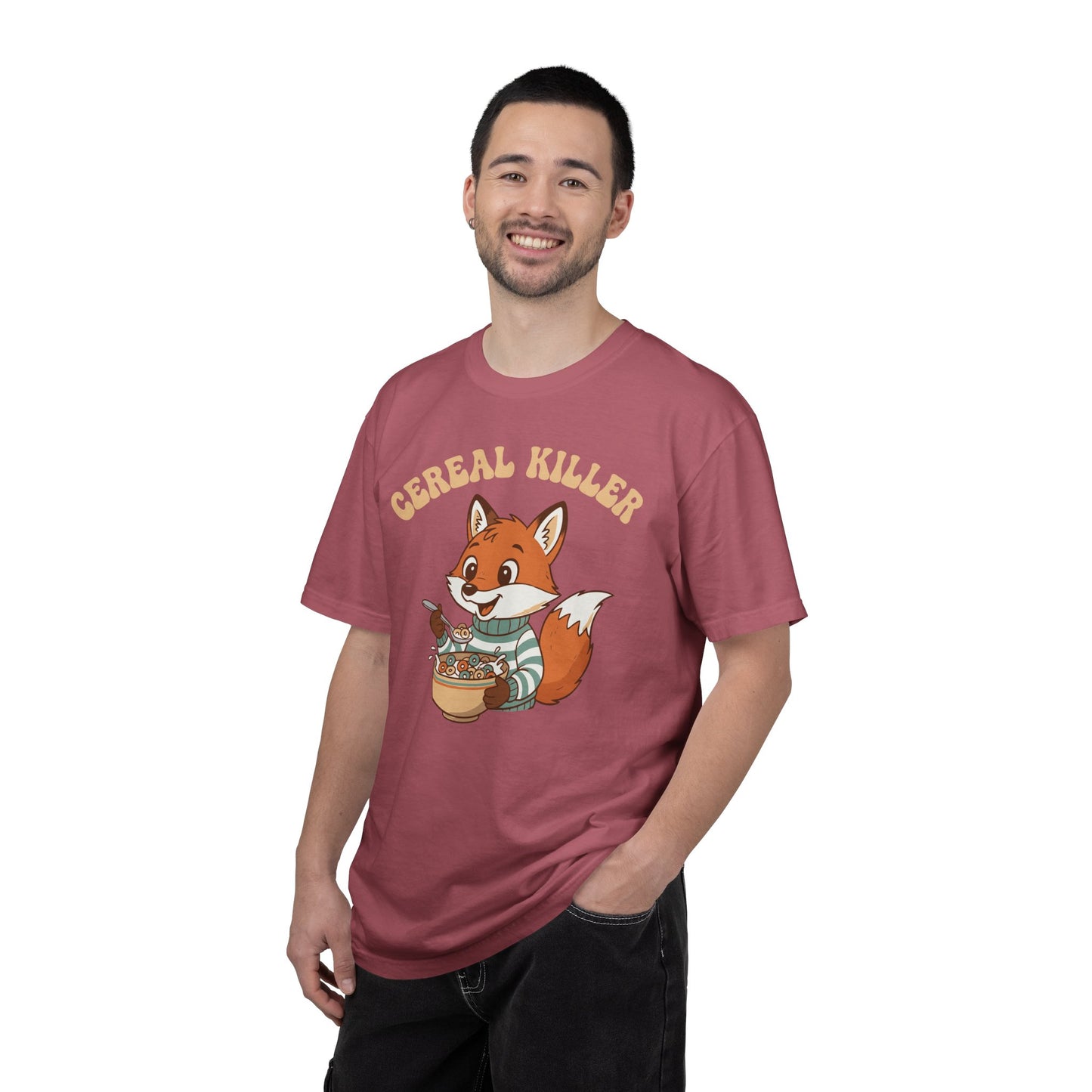 "Cereal Killer" T-Shirt — Cute Fox Eating Cereal Graphic Tee