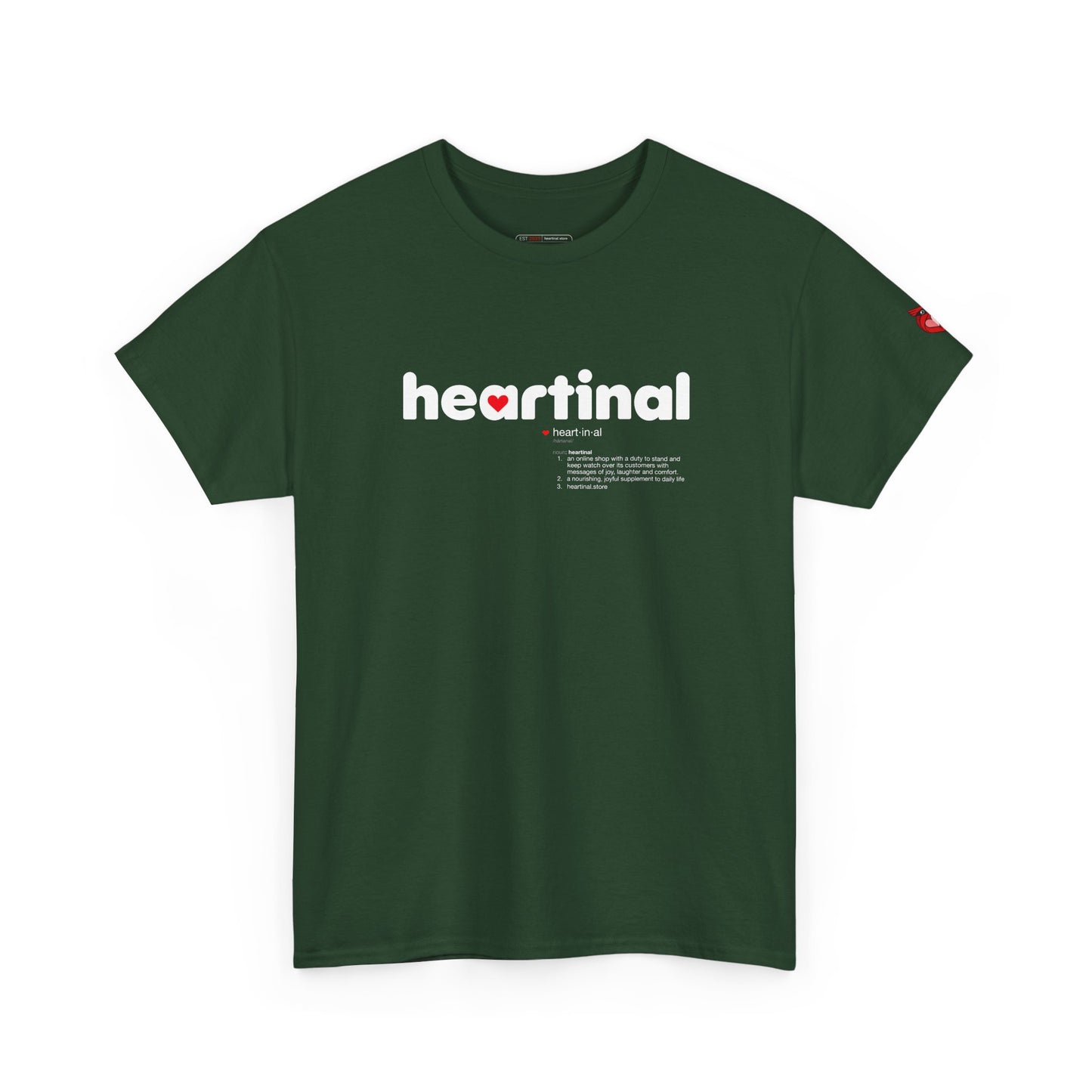 heartinal® "Heart on Your Sleeve" T-Shirt — Wordmark Logo Front with "Nutrition Facts" Back Tee