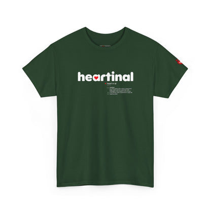 heartinal® "Heart on Your Sleeve" T-Shirt — Wordmark Logo Front with "Nutrition Facts" Back Tee