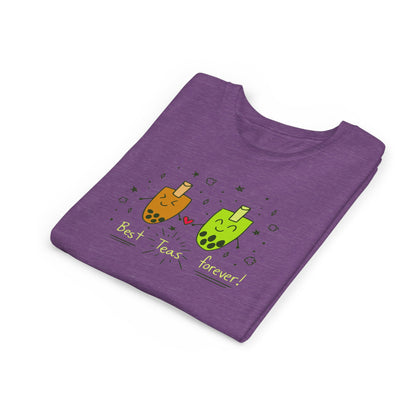 "Best Teas Forever" Youth Tee – Cute Bubble Tea Friends BFF Graphic T-Shirt