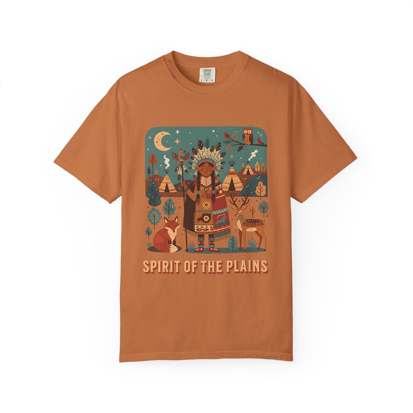 'Spirit of the Plains' T-Shirt — Native-Inspired Spiritual Graphic Tee
