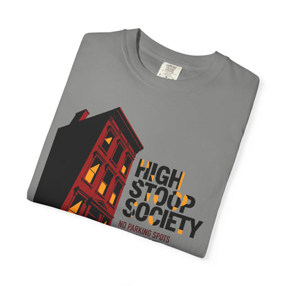 "High Stoop Society" T-Shirt — Vintage Brooklyn New York Brownstone Graphic Tee