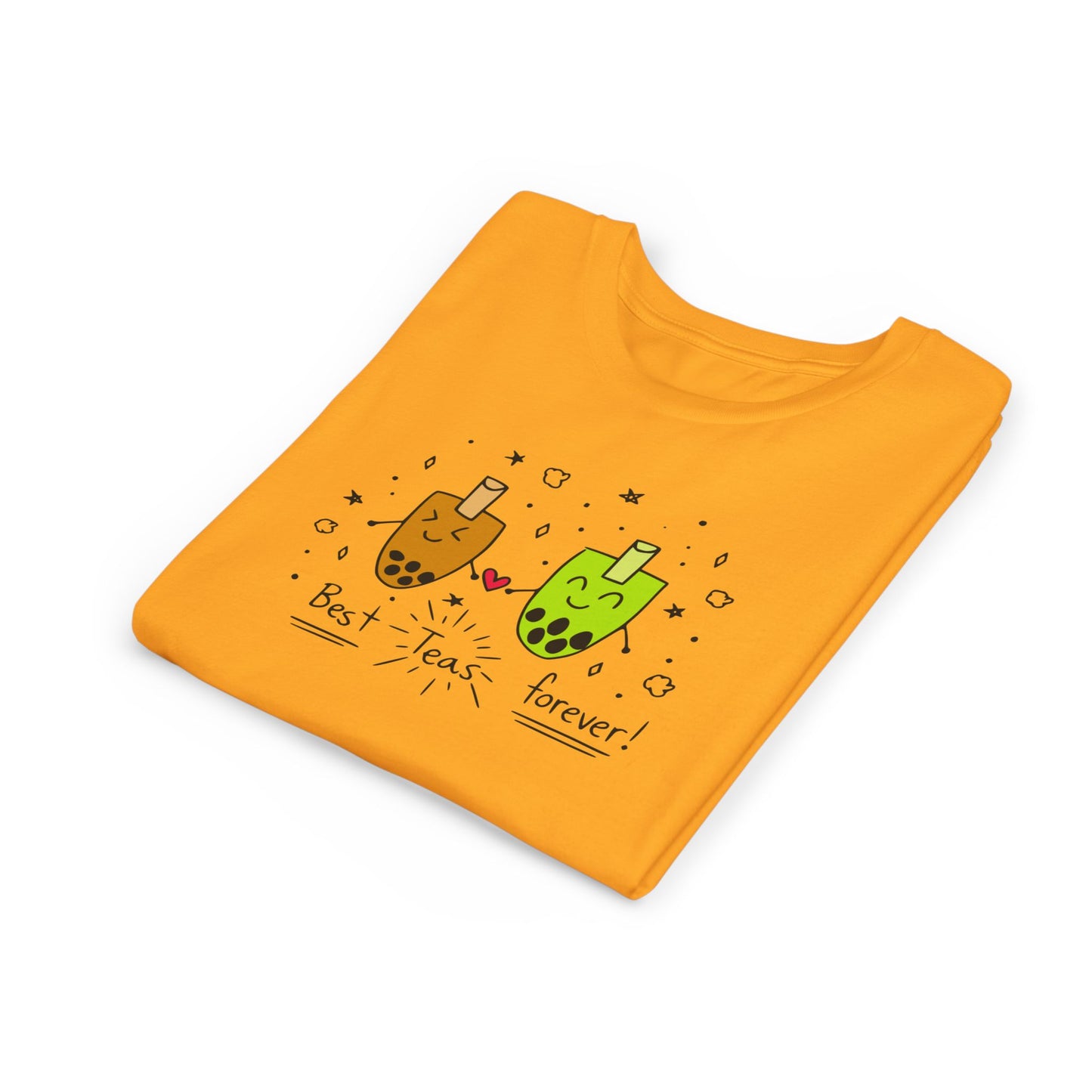 "Best Teas Forever" Youth Tee – Cute Bubble Tea Friends BFF Graphic T-Shirt