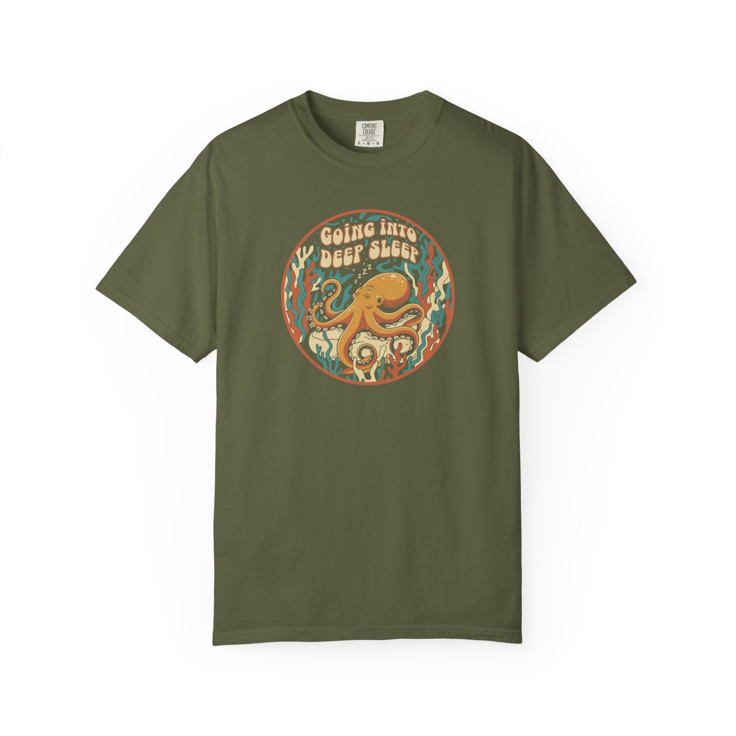 Going Into Deep Sleep Octopus T-Shirt — Vintage Ocean Sleep Graphic Tee
