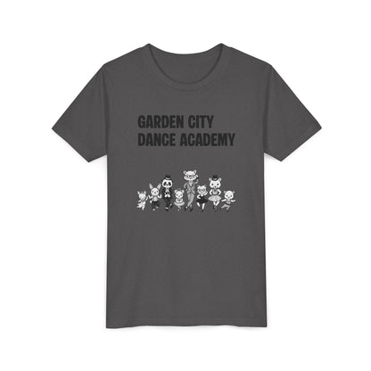 "Garden City Dance Academy" Youth Tee — Kids Dance Club Cartoon Dancers T-Shirt