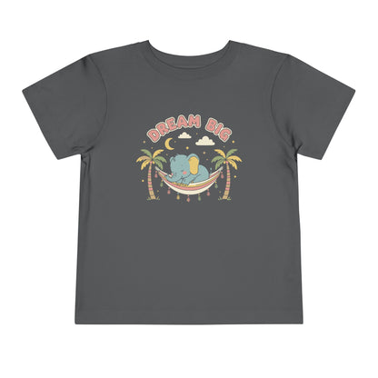 "Dream Big" Toddler Tee — Elephant Hammock Sleeping Graphic