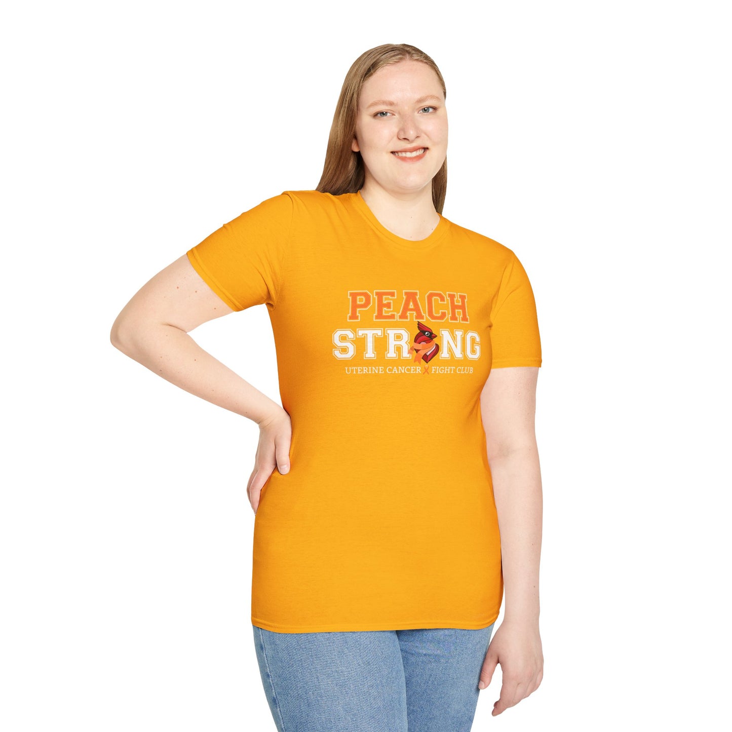 Peach Strong T-Shirt — Uterine Endometrial Cancer Fight Club Awareness Tee
