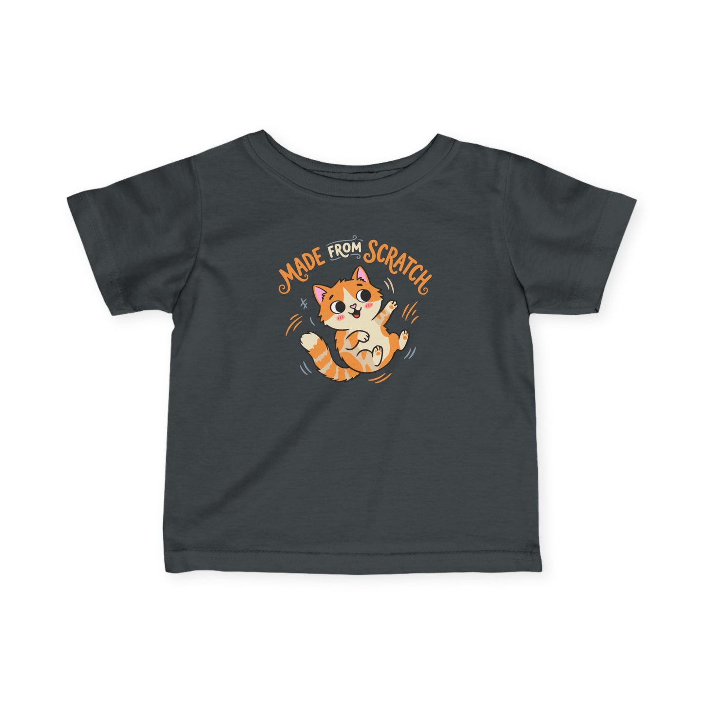 "Made From Scratch" Infant Tee — Cute Ginger Kitten Baby Shirt