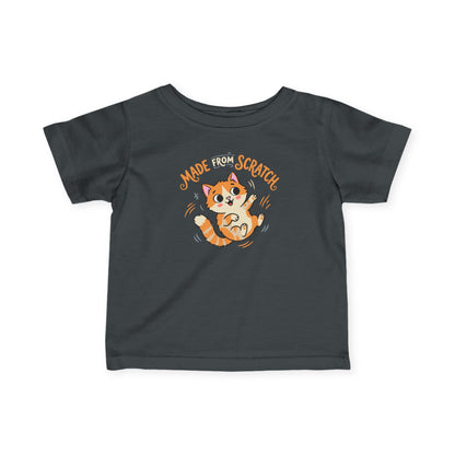 "Made From Scratch" Infant Tee — Cute Ginger Kitten Baby Shirt