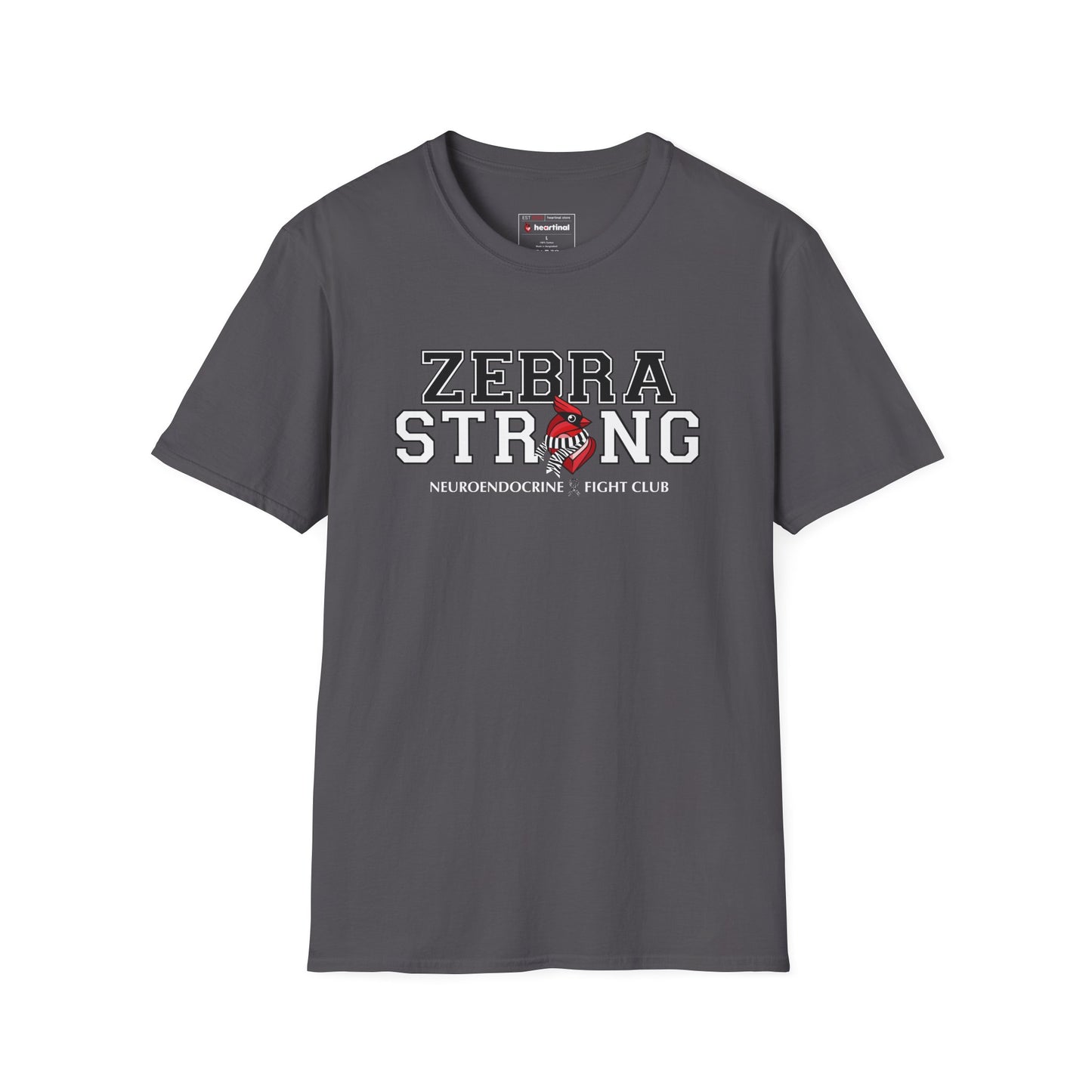 Zebra Strong T-Shirt — Neuroendocrine Cancer Fight Club Awareness Support Tee