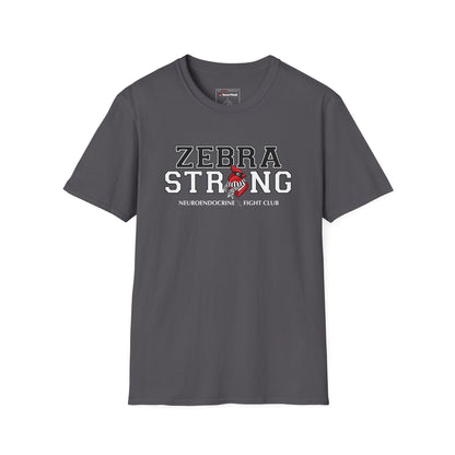 Zebra Strong T-Shirt — Neuroendocrine Cancer Fight Club Awareness Support Tee