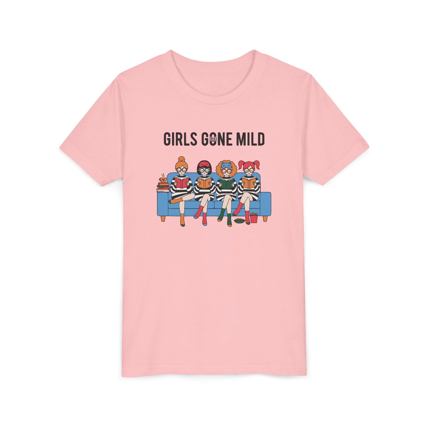 "Girls Gone Mild" Youth Tee – Cute Reading Club Graphic T-Shirt