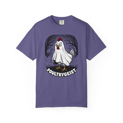 Poultrygeist T-Shirt — Funny Ghost Chicken Halloween Tee