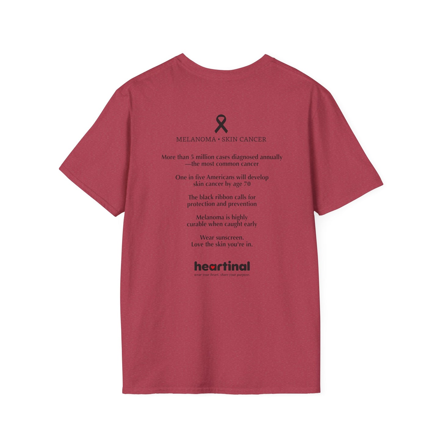 Black Ribbon Strong T-Shirt — Skin Cancer Fight Club Awareness Tee