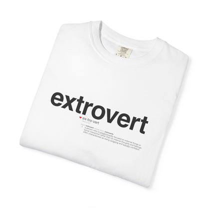 Extrovert T-Shirt — "Extrovert" Front + Nutrition Facts Back Graphic Tee