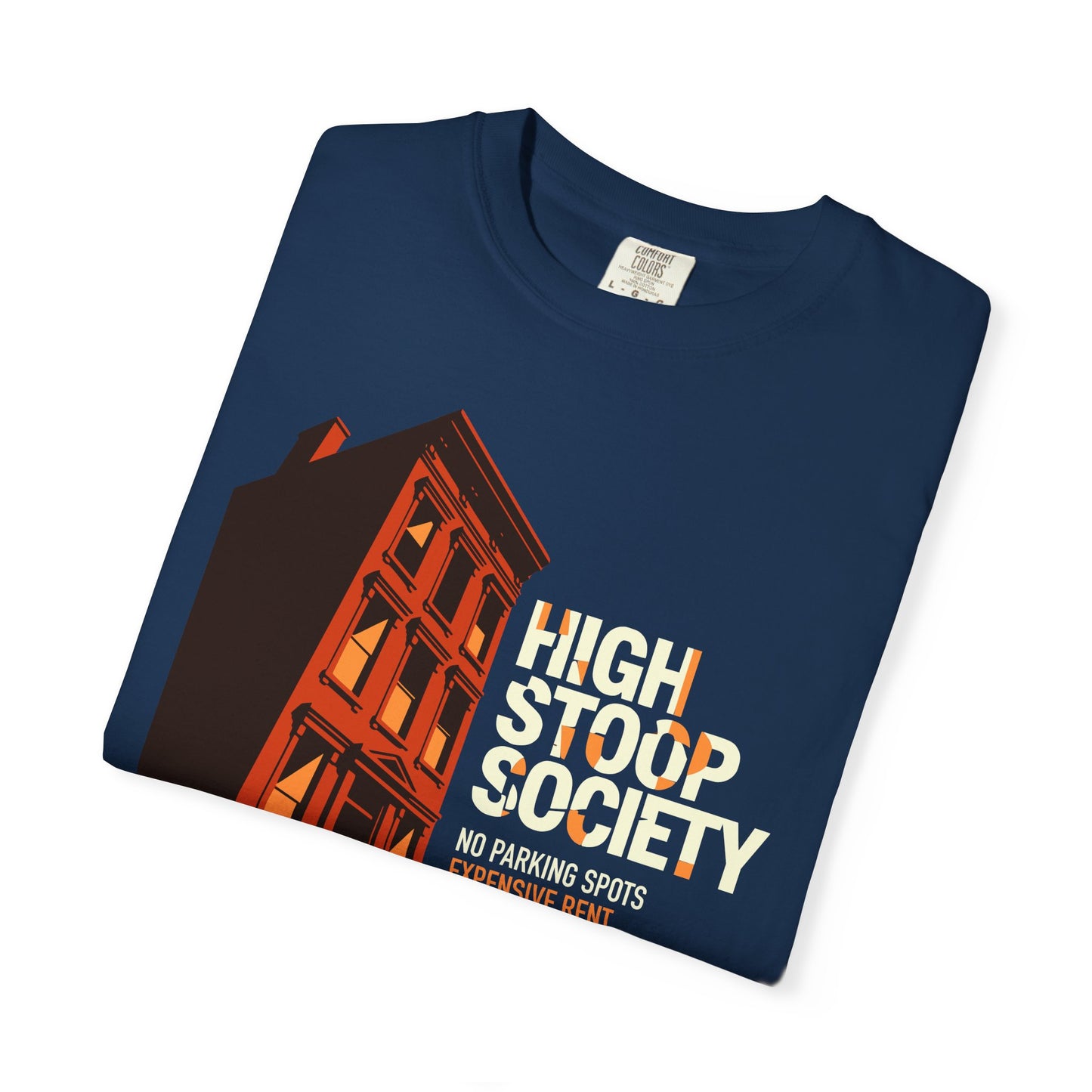 "High Stoop Society" T-Shirt — Vintage Brooklyn New York Brownstone Graphic Tee