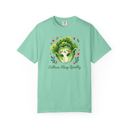 Lettuce Sleep Quietly T-Shirt — Cute Sleeping Lettuce Graphic Tee