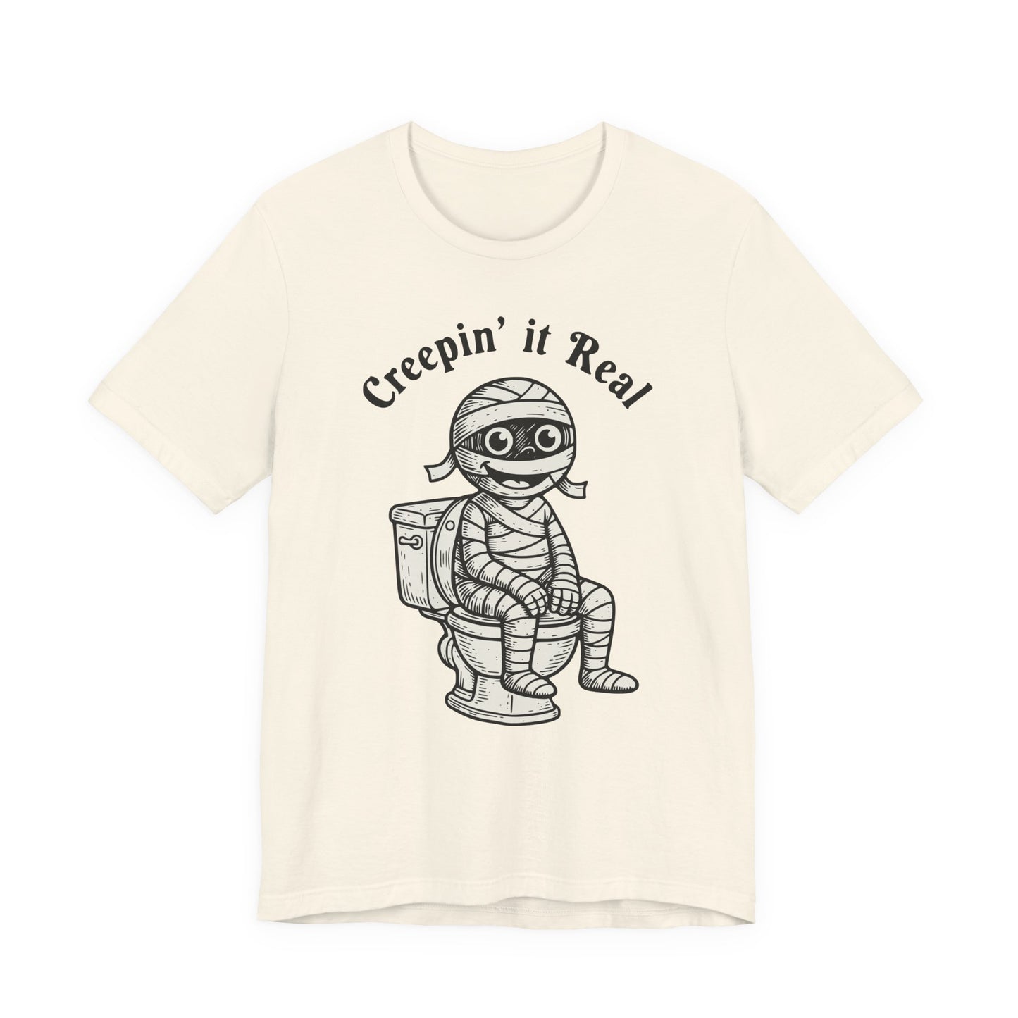 "Creepin' It Real" Vintage Tee - Funny Mummy on a Potty T-Shirt