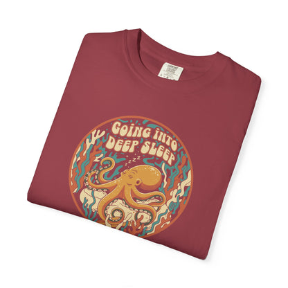 Going Into Deep Sleep Octopus T-Shirt — Vintage Ocean Sleep Graphic Tee