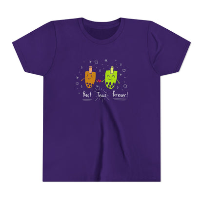 "Best Teas Forever" Youth Tee – Cute Bubble Tea Friends BFF Graphic T-Shirt