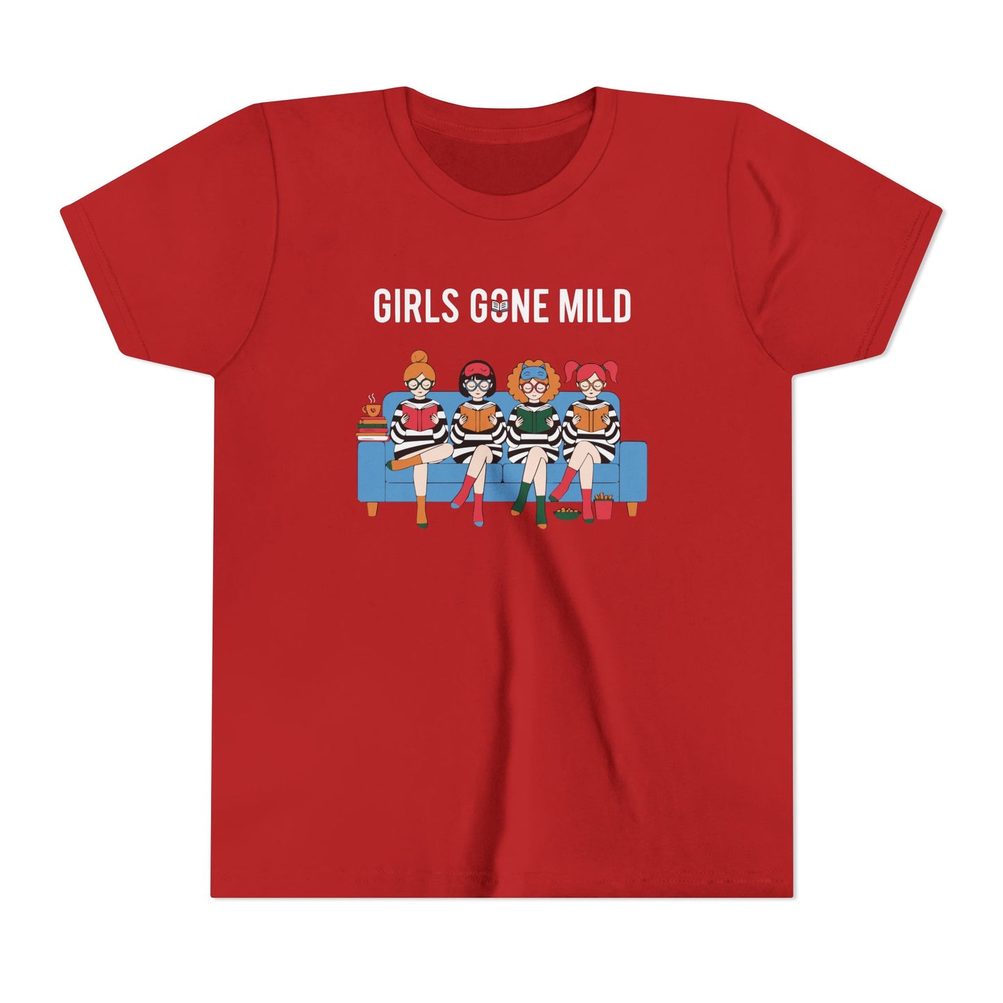 "Girls Gone Mild" Youth Tee – Cute Reading Club Graphic T-Shirt