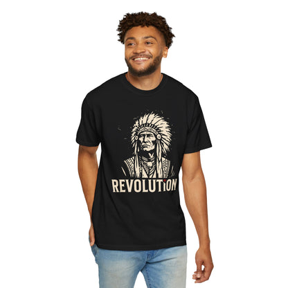 Revolution Graphic T-Shirt - Native Chief First Nation Illustrated Tee