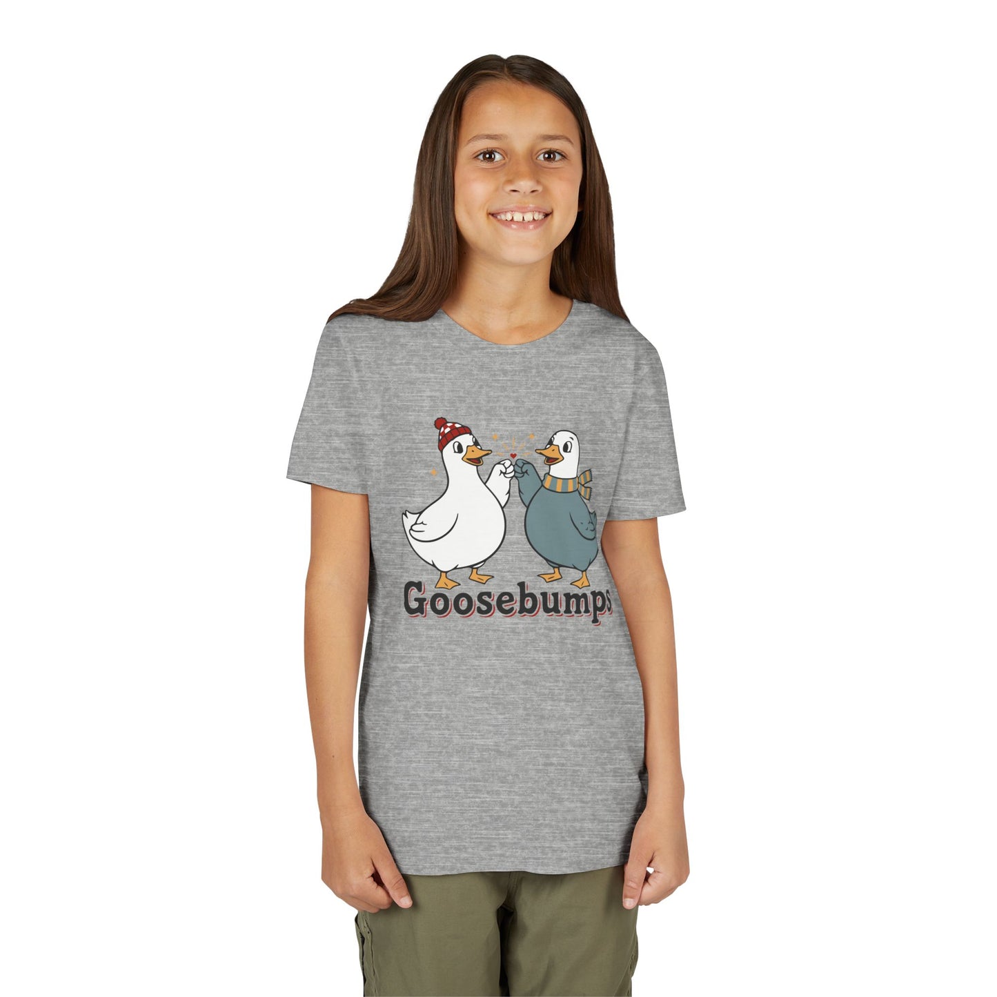 "Goosebumps" Youth Tee - Cute Winter Geese Kids Shirt