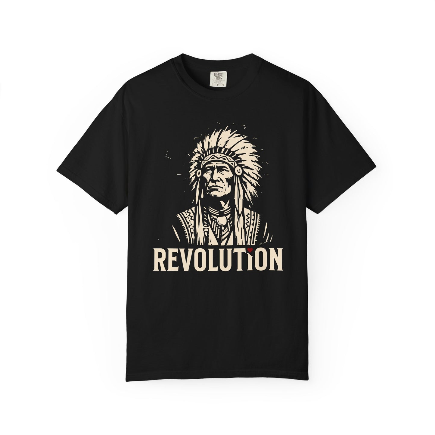 Revolution Graphic T-Shirt - Native Chief First Nation Illustrated Tee