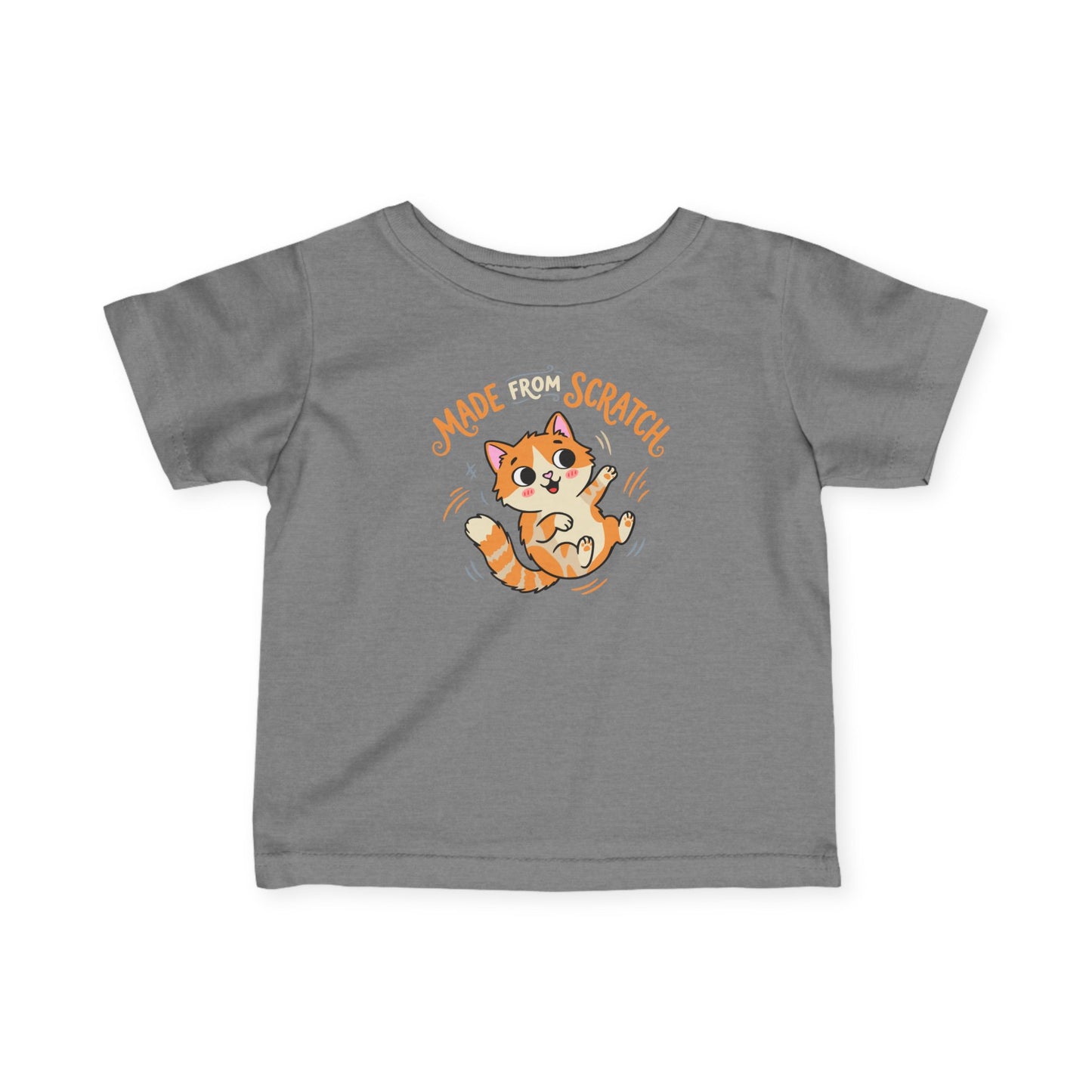 "Made From Scratch" Infant Tee — Cute Ginger Kitten Baby Shirt