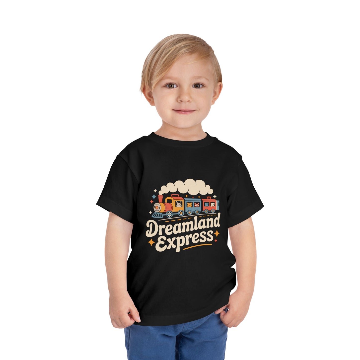 "Dreamland Express" Toddler Tee — Cute Train Kids Graphic T-Shirt
