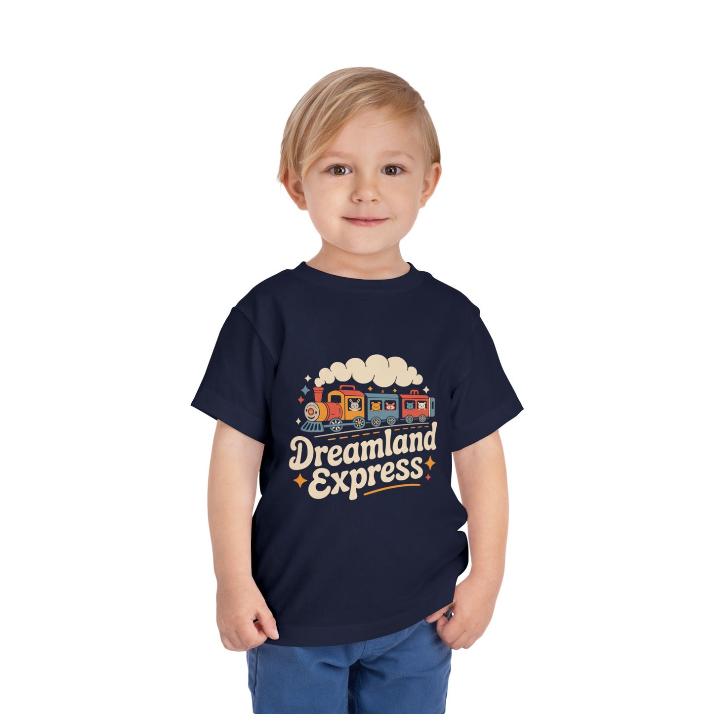 "Dreamland Express" Toddler Tee — Cute Train Kids Graphic T-Shirt