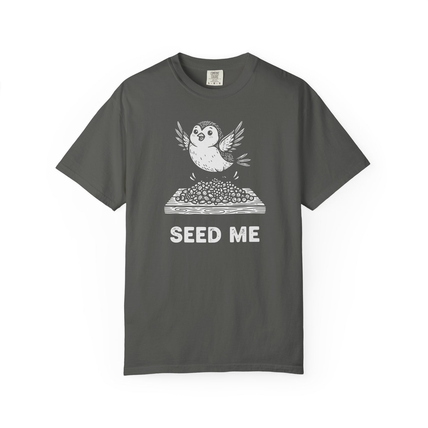 "Seed Me" Bird Watching T-Shirt - Funny Birder Gift - Bird Lover Humor