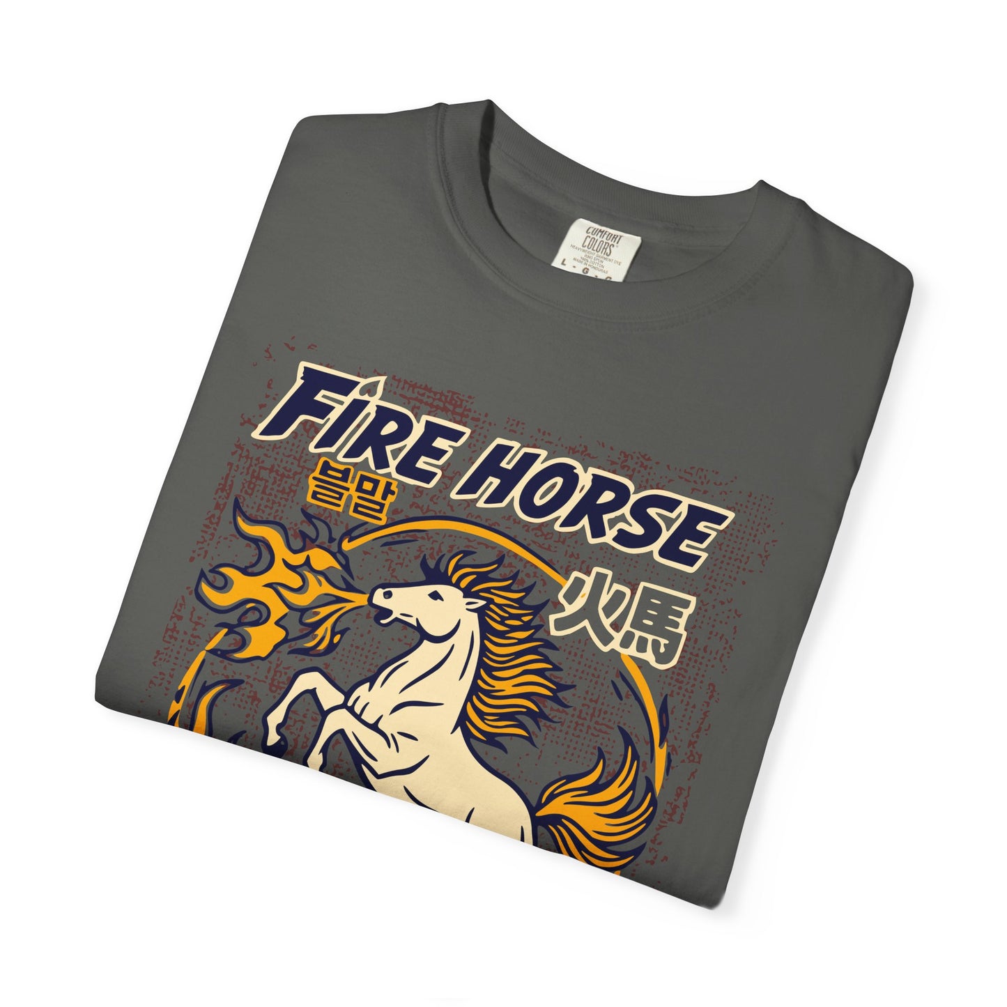 'Fire Horse' Spicy Hot Instant Ramyeon T-Shirt — Retro Lunar New Year Graphic Tee